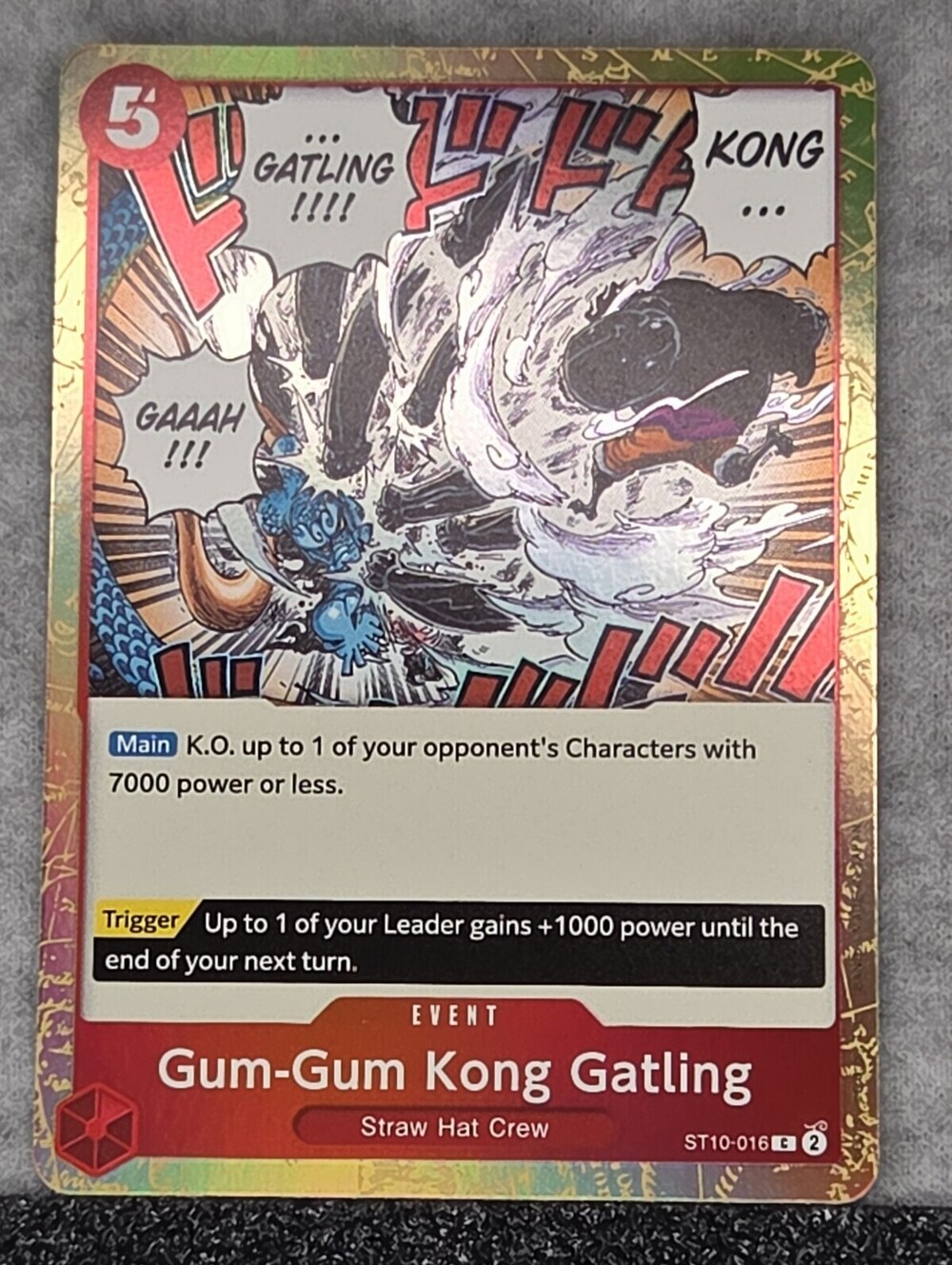 Gum-Gum Kong Gatling ST10-016 Ultra Deck: the Three Captains Foil